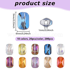 200Pcs 10 Colors Electroplate Glass Beads&nbsp;EGLA-NB0001-35