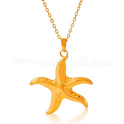 304 Stainless Steel Starfish Pendant Necklaces for Women&nbsp;KW7547-2