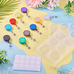 10Pcs 10 Colors PP & Iron Badge Holders&nbsp;DIY-TA0014-32