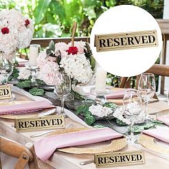 6Pcs 201 Stainless Steel Reserved Display Signs&nbsp;AJEW-GA0008-88