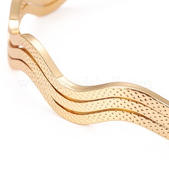 Long-Lasting Plated Brass Cuff Bangles&nbsp;BJEW-E370-07G