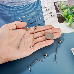 15Pcs 5 Styles 304/201 Stainless Steel Chain Extender&nbsp;STAS-TA0005-80