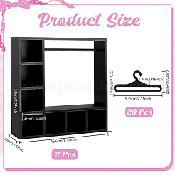 2Pcs Plastic Wardrobe Model&nbsp;DIY-UN0008-30C