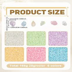 168G 6 Colors Luminous Glass Nail Art Decoration Accessories&nbsp;MRMJ-LP0001-04
