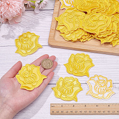 Flower Computerized Embroidery Polyester Self Adhesive Patches&nbsp;PATC-WH0025-01A