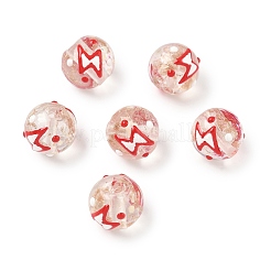 Luminous Handmade Enamel Gold Sand Glass Beads Strands&nbsp;LAMP-U004-08