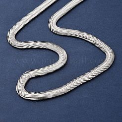 8MM 304 Stainless Steel Flat Snake Chain Necklaces&nbsp;NJEW-P338-09P