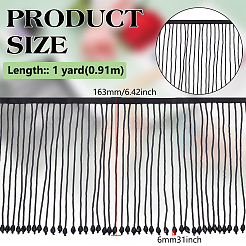 1 Yard Polyester Lace Trims with Glass Beaded Tassel&nbsp;OCOR-BC0007-85