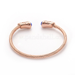 304 Stainless Steel Cuff Bangle Sets&nbsp;BJEW-L642-07A