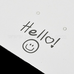 Smiling Face Paper Earrings Necklace Display Cards&nbsp;FIND-T072-01C-01