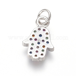 Brass Micro Pave Cubic Zirconia Charms&nbsp;X-ZIRC-I032-52P