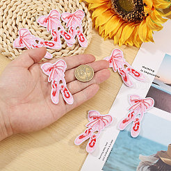 24pcs Bowknot with Dance Shoes Polyester Embroidery Sew on Cloth Patches&nbsp;PATC-CA0001-36