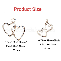 50Pcs 2 Styles Tibetan Style Alloy Pendants&nbsp;FIND-FP0001-21
