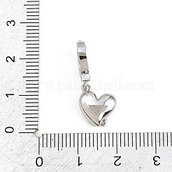 Brass Micro Pave Clear Cubic Zirconia Pendants&nbsp;KK-H268-07P