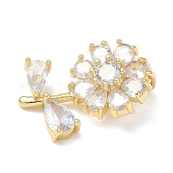 Brass Cubic Zirconia Pendants&nbsp;KK-L253-29G-01