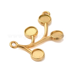 Ion Plating(IP) 304 Stainless Steel Pendant Cabochon Settings&nbsp;STAS-N103-72G