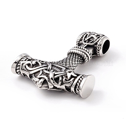 Tibetan Style 304 Stainless Steel Pendants&nbsp;STAS-P305-52AS