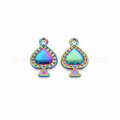 Rack Plating Rainbow Color Alloy Pendants&nbsp;PALLOY-S180-373