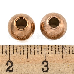 Round Ion Plating(IP) 202 Stainless Steel Beads&nbsp;STAS-O091-C-04RG