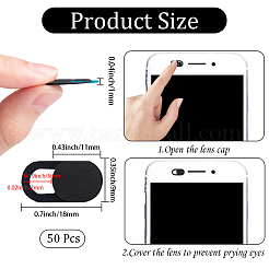 50Pcs ABS Plastic Self-Adhesive Webcam Covers&nbsp;FIND-PS0001-03