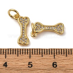Brass Micro Pave Cubic Zirconia Pendants&nbsp;KK-P308-59G