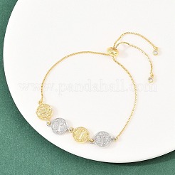 Brass Box Chain Slider Bracelets&nbsp;BJEW-C139-01A-GP
