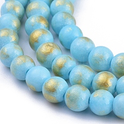 Natural Mashan Jade Beads Strands&nbsp;G-P232-01-J-6mm
