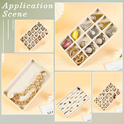 Rectangle Wood Covered with Velvet Jewelry Ring Display Trays&nbsp;AJEW-WH20054-062E-01