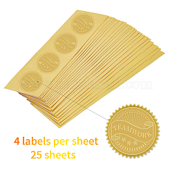 Plastic Self Adhesive Gold Foil Embossed Stickers&nbsp;DIY-WH0211-042