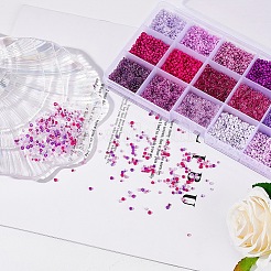 12000Pcs 15 Style 12/0 Glass Round Seed Beads&nbsp;SEED-YW0001-40A