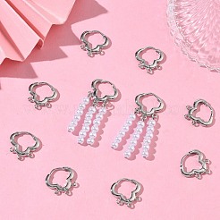 SHEGRACE Brass Hoop Earrings Findings&nbsp;XGR0156P-93P