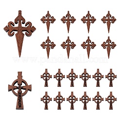 40Pcs 2 Style Wooden Pendants&nbsp;WOOD-LS0001-17