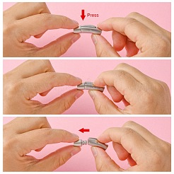 Tarnish Resistant Column 304 Stainless Steel Matte Bayonet Necklace Clasps&nbsp;STAS-I013-6mm-A