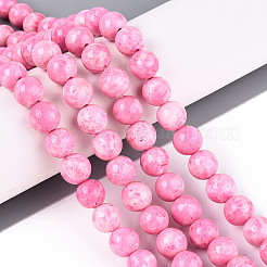 Dyed Synthetic Fossil Beads Strands&nbsp;G-T139-8mm-66C