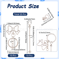 10Pcs Alloy Keychain Clasps&nbsp;KEYC-SC0001-80B
