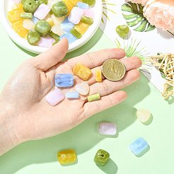 72Pcs 10 Styles Opaque & Transparent Acrylic Beads&nbsp;OACR-FS0002-83