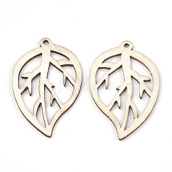 Undyed Wood Pendants&nbsp;X-WOOD-T008-35
