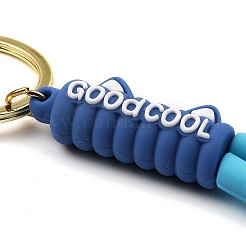 Cat Paw Print PVC Rope Keychains&nbsp;KEYC-B015-03LG-01