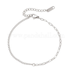 304 Stainless Steel Curb & Cable Chain Bracelets for Women&nbsp;BJEW-JB13116