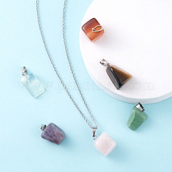 12Pcs 6 Style Natural & Synthetic Gemstone Pendants&nbsp;G-FS0001-35