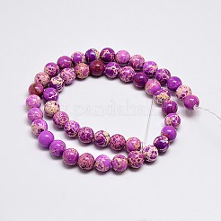 Natural Imperial Jasper Beads Strands&nbsp;X-G-I122-8mm-07