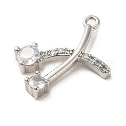 Brass Micro Pave Cubic Zirconia Pendants&nbsp;ZIRC-P113-04P