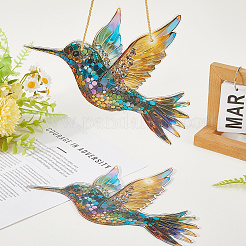 Acrylic Bird Hanging Suncatchers&nbsp;HJEW-WH20021-02B