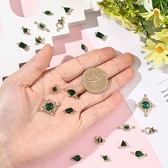 11Pcs 11 Styles Transparent Glass Links/Connectors&nbsp;GLAA-YW0005-55