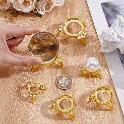 6Pcs 3 Styles Alloy Crystal Ball Display Bases&nbsp;ODIS-ME0001-05