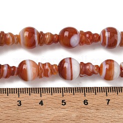 Natural Banded Agate 3-Hole Guru Bead Strands&nbsp;G-K149-57