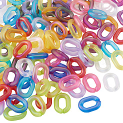 110Pcs 11 Colors Transparent Acrylic Quick Link Connectors&nbsp;OACR-TA0004-56