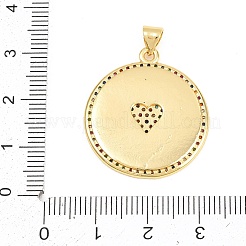 Brass Micro Pave Cubic Zirconia Pendants&nbsp;KK-A297-05G