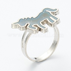 Adjustable Iron Finger Rings&nbsp;RJEW-B032-16P