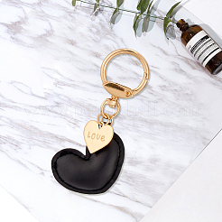 1Pc Imitation Leather Heart Keychain&nbsp;KEYC-CL0001-14A